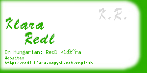 klara redl business card
